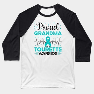 Proud Grandma Of A Tourette Warrior Tourette Syndrome Awareness Baseball T-Shirt